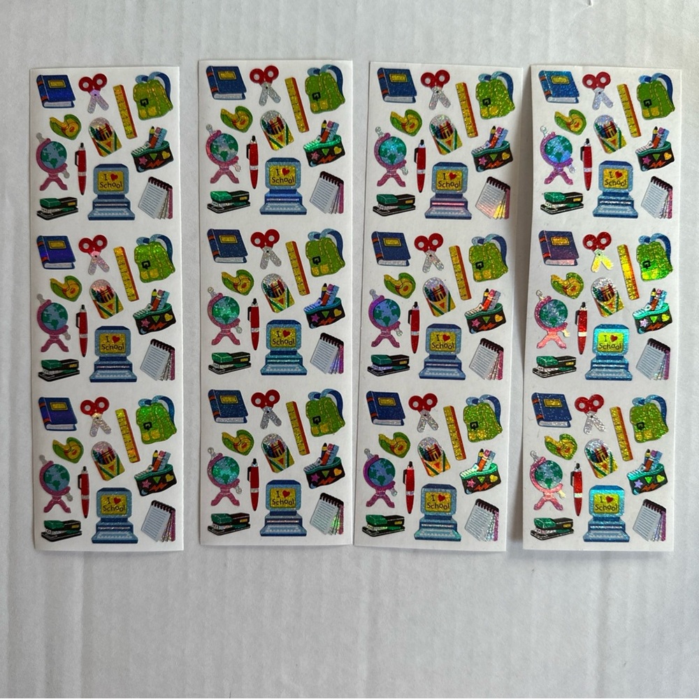 Sandylion School Supplies Stickers (no logo-4 strips